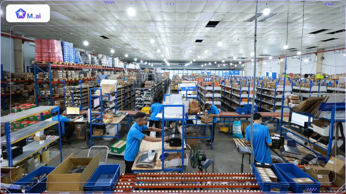 Kho kệ vật tư công nghiệp thực tế