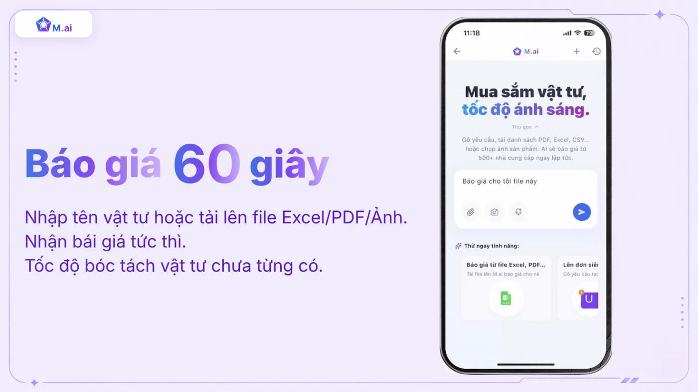 Nền tảng AI Procurement tự động hóa tìm kiếm và báo giá vật tư